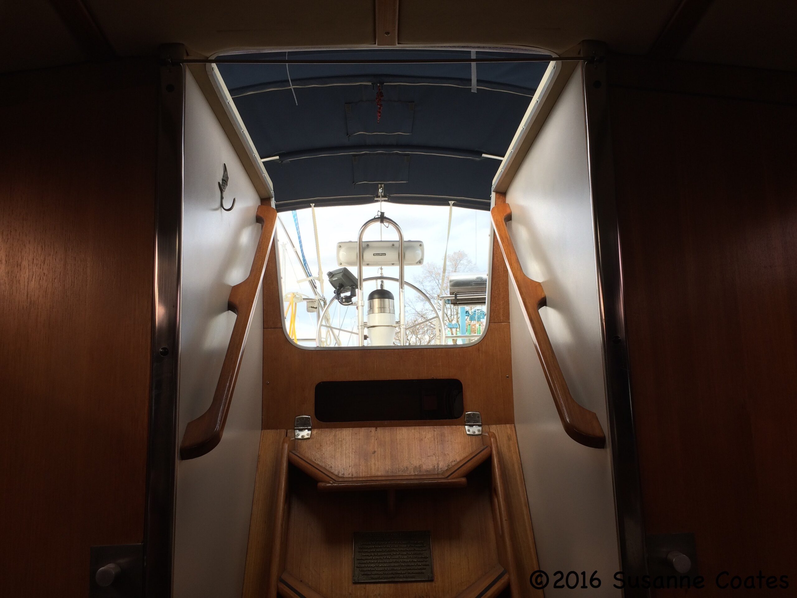 The open companionway is a huge source of heat loss.