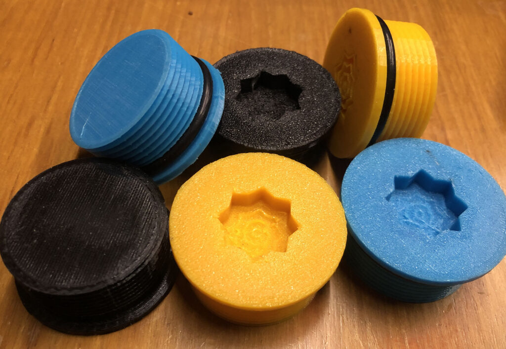 Deck fill caps