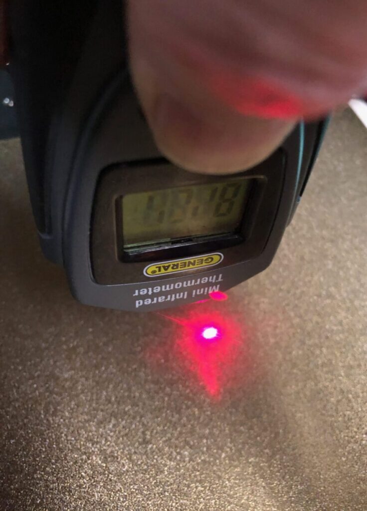 Verifying the Print Bed Temp